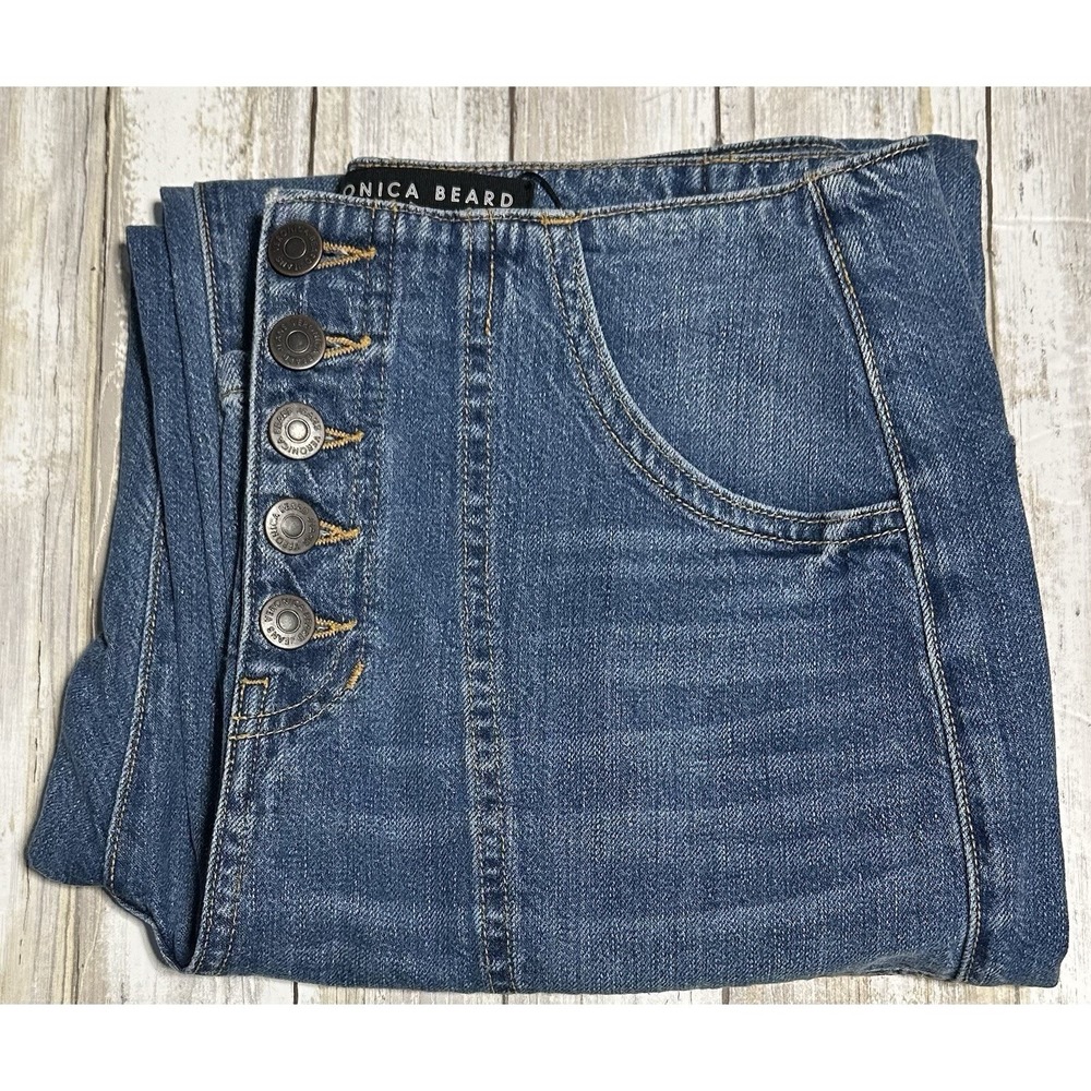 Veronica Beard Crosbie High Waist Crop Wide Leg Jeans Size 27/4 NWT